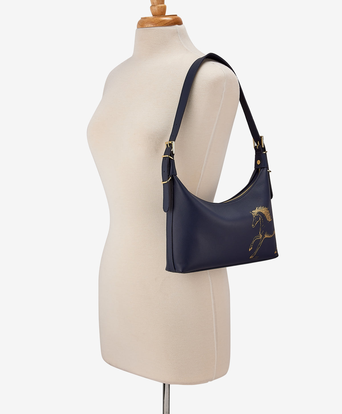 Graceful Horse Leather Shoulder Bag