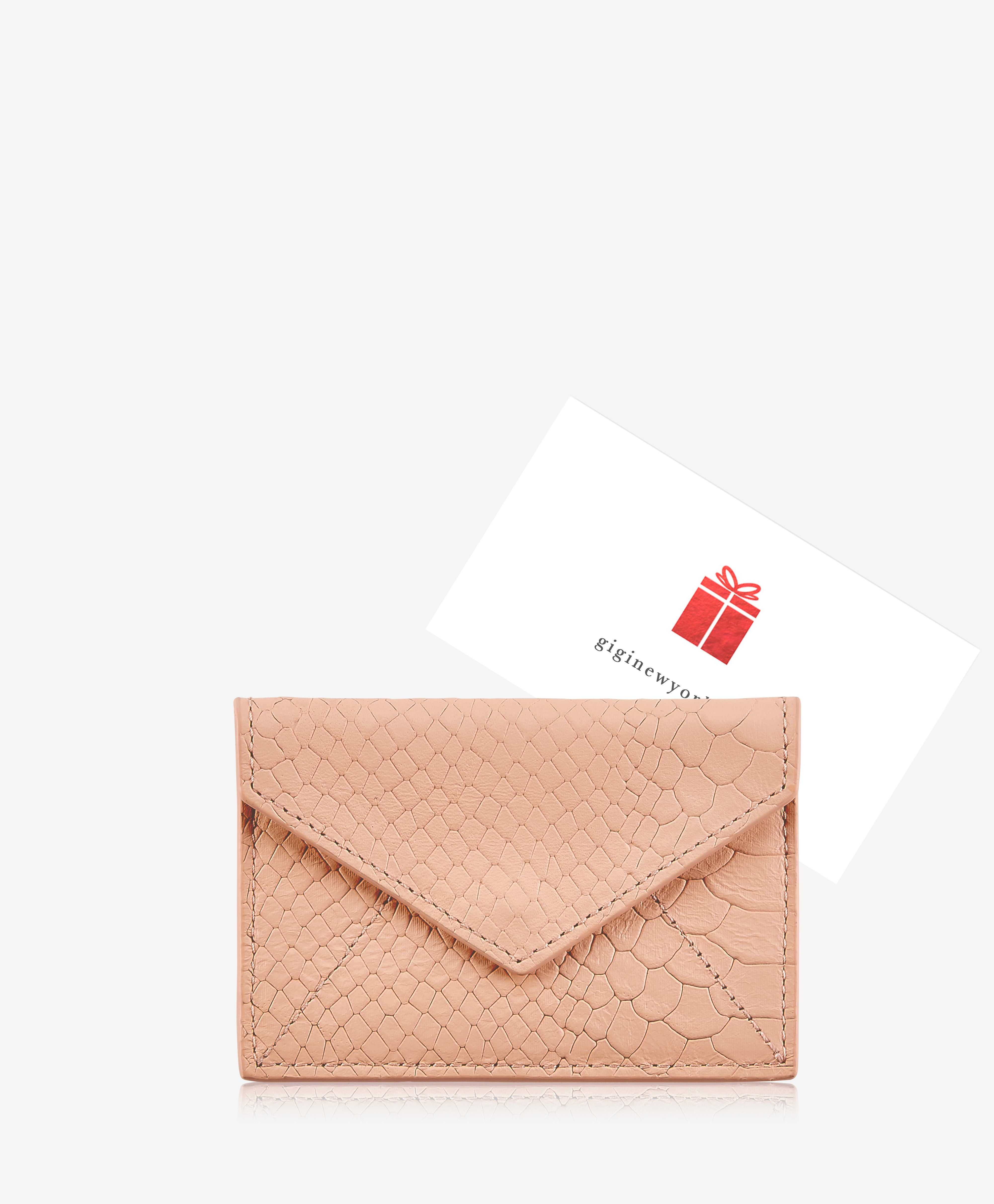 Gift Card with Personalized Leather Card Case