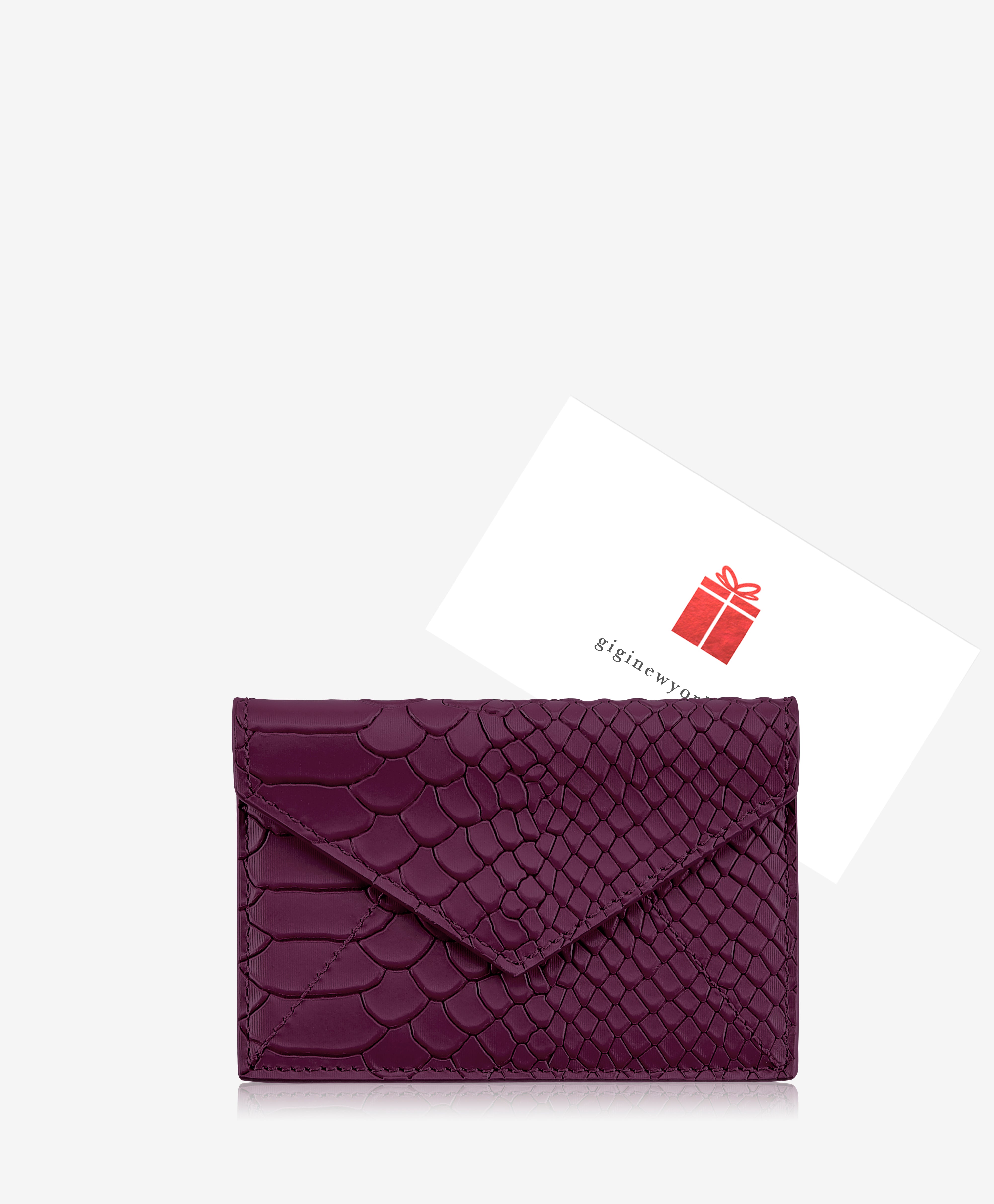 Gift Card with Personalized Leather Card Case