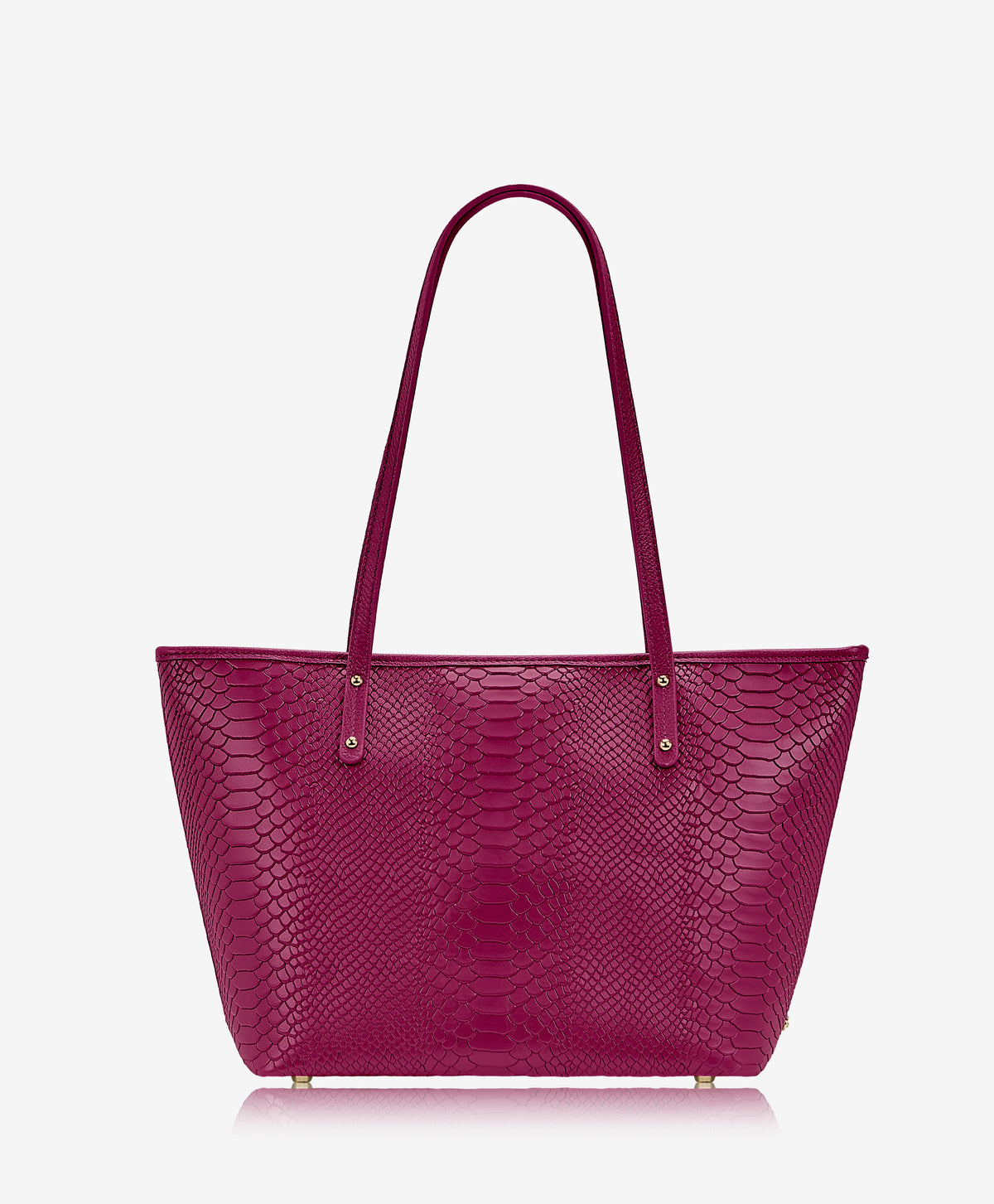 Zip Taylor Tote | Azalea Embossed Python Leather