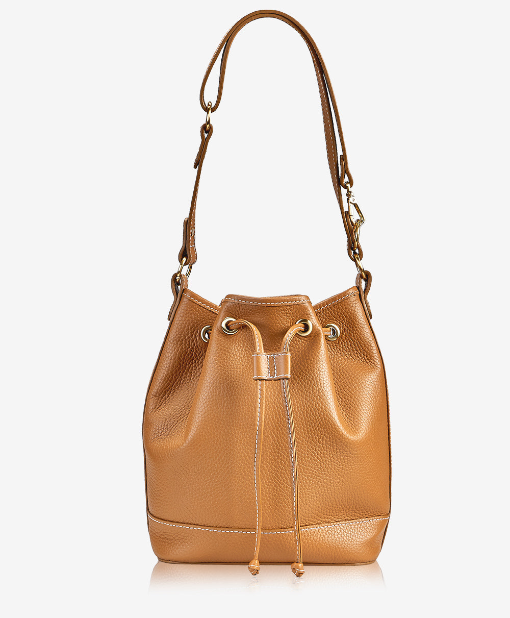 longchamp bucket bag leather