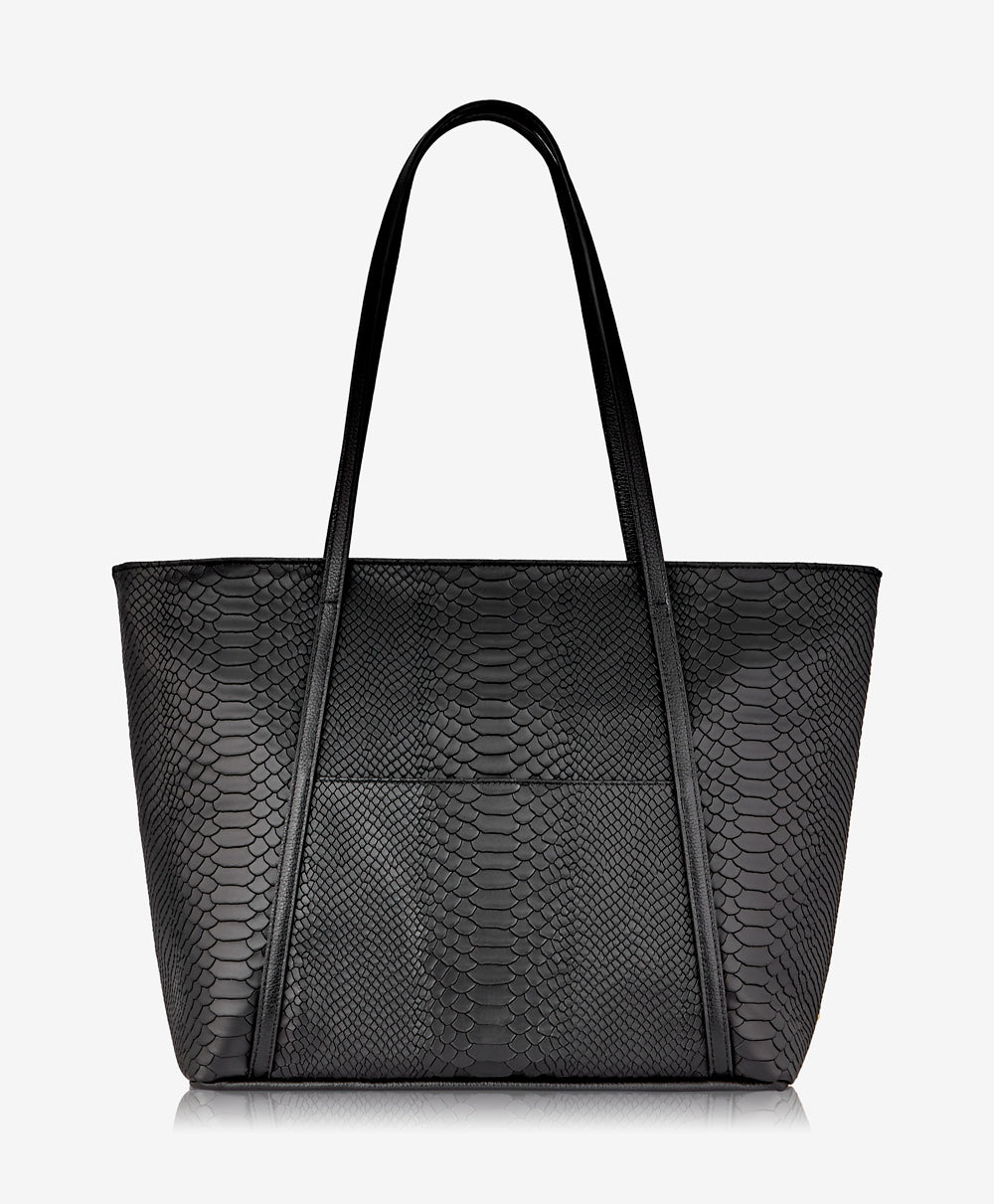 black travel tote bag Jessica Zipper Tote