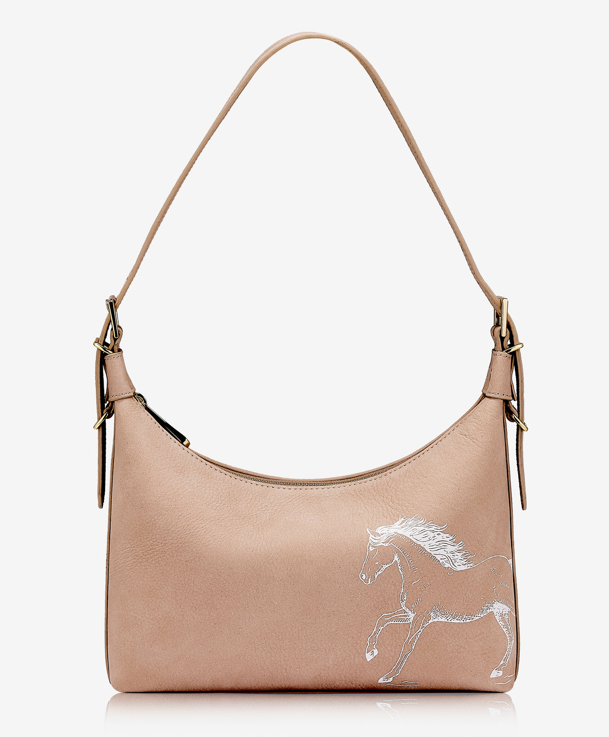 Graceful Horse Leather Shoulder Bag