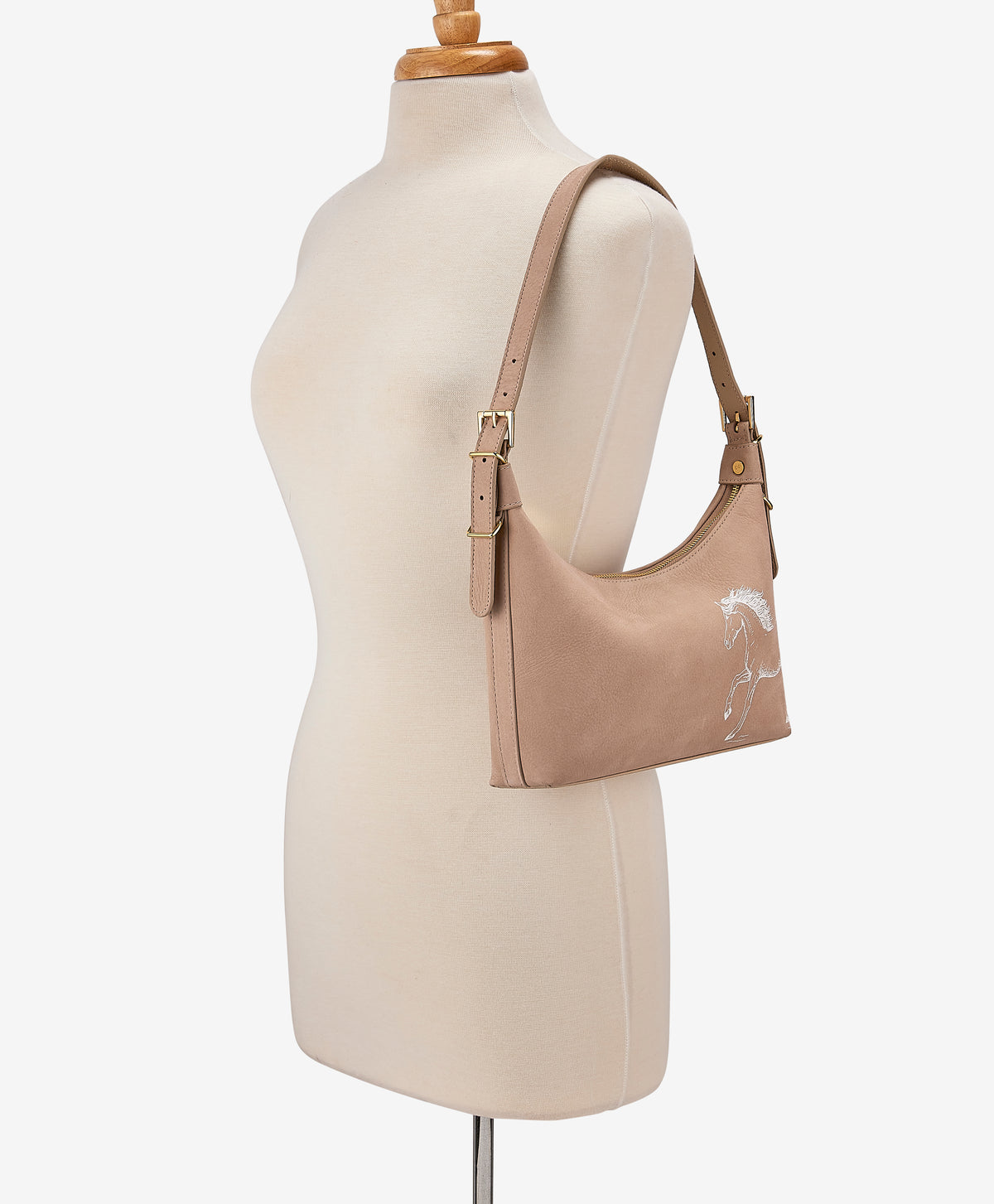 Graceful Horse Leather Shoulder Bag