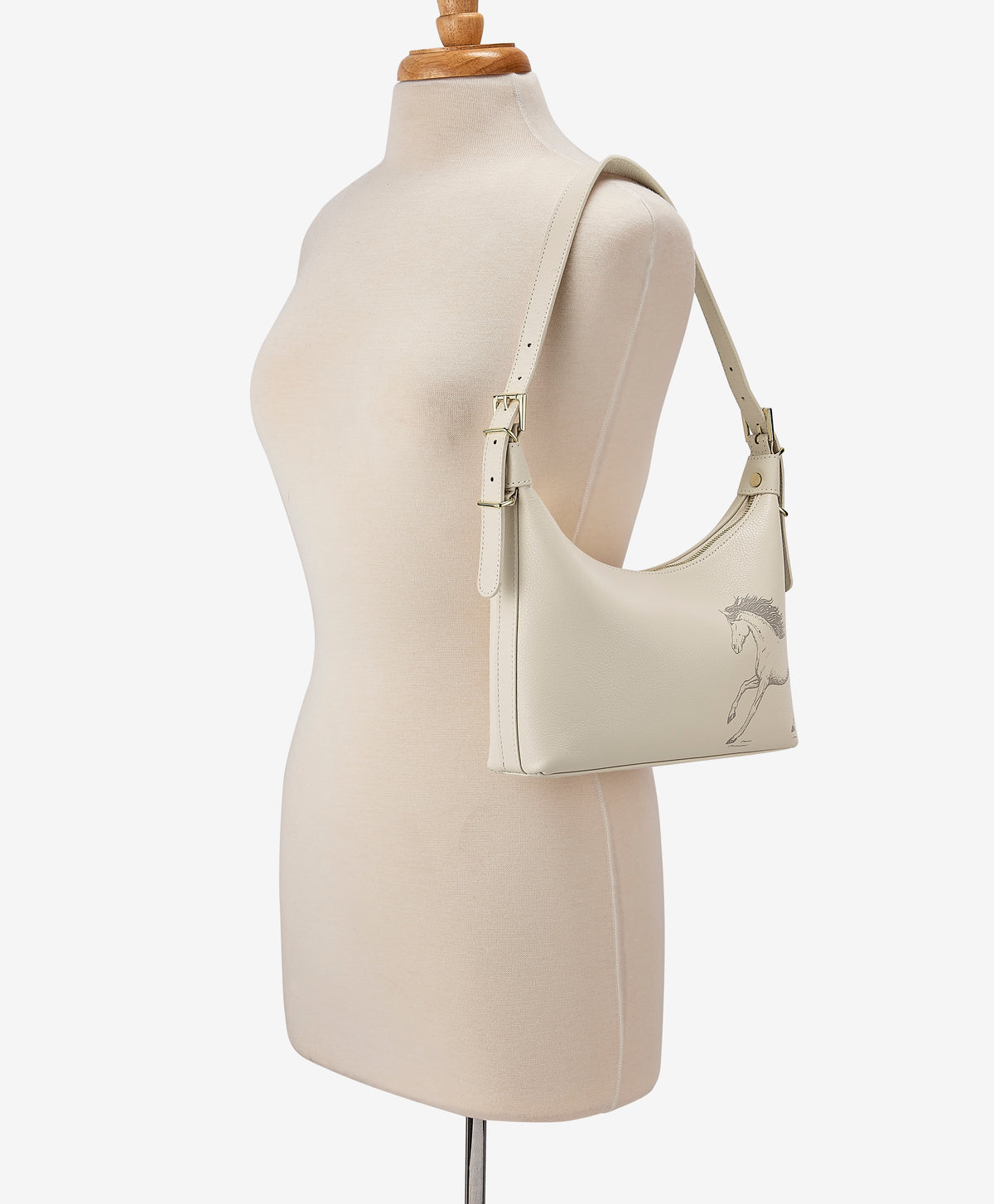 Graceful Horse Leather Shoulder Bag