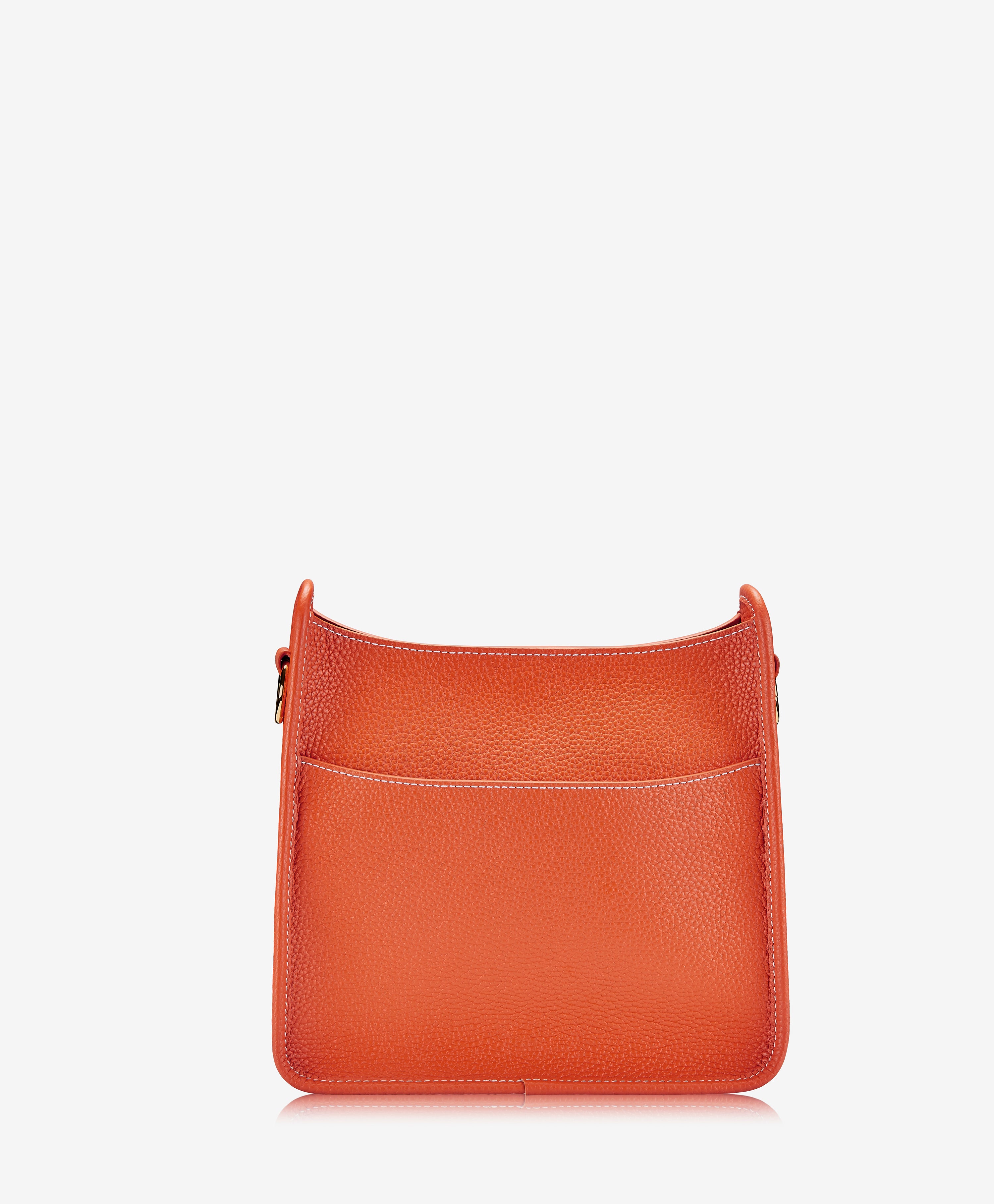 Elle Crossbody Orange Pebble Grain Leather