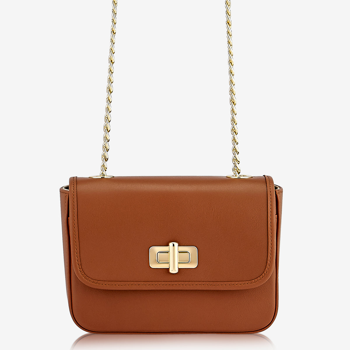 Riley Shoulder Bag | Mocha Mousse European Calfskin Leather