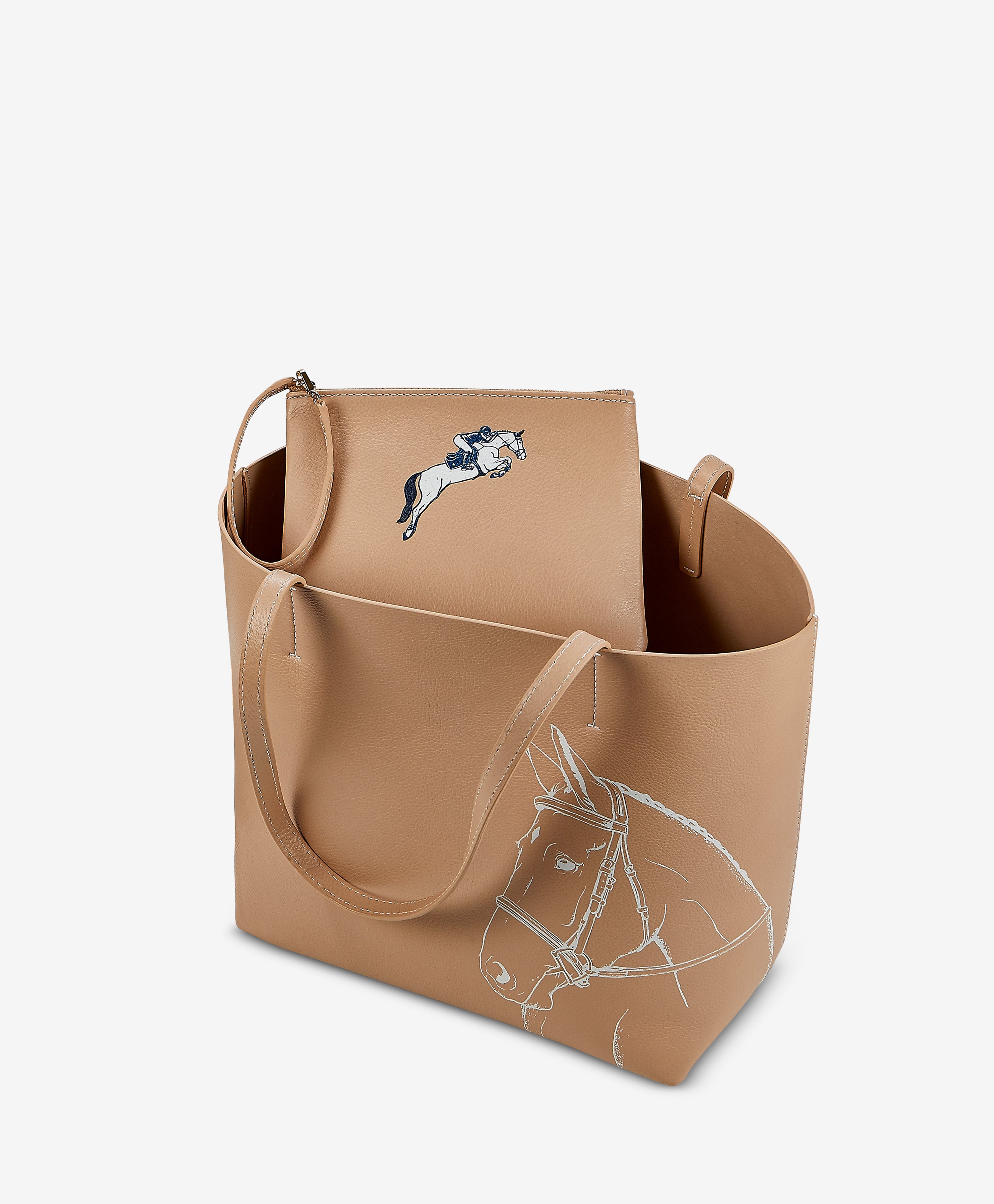 Hunter Horse Tote with Matching Wristlet