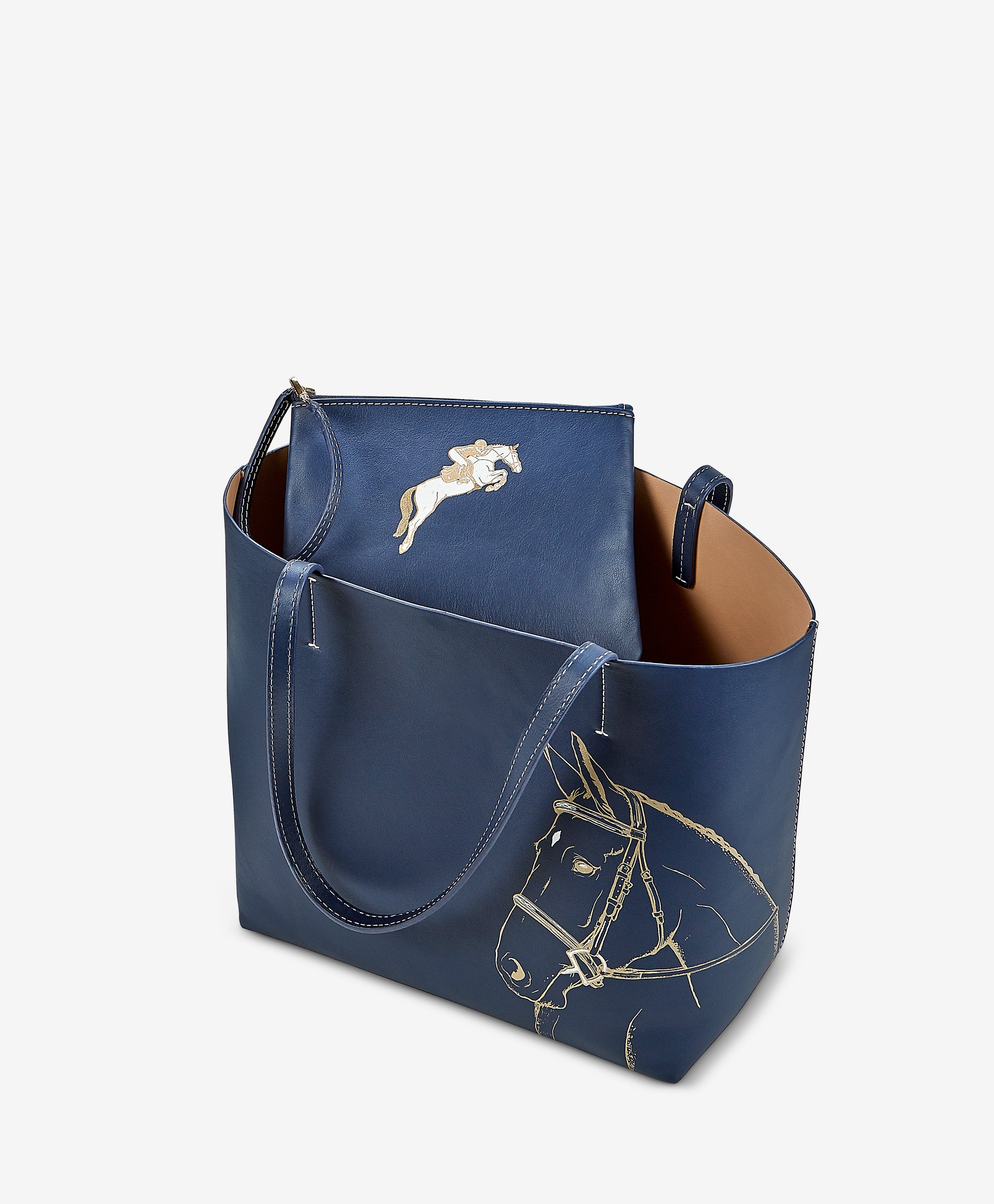 Hunter Horse Tote with Matching Wristlet
