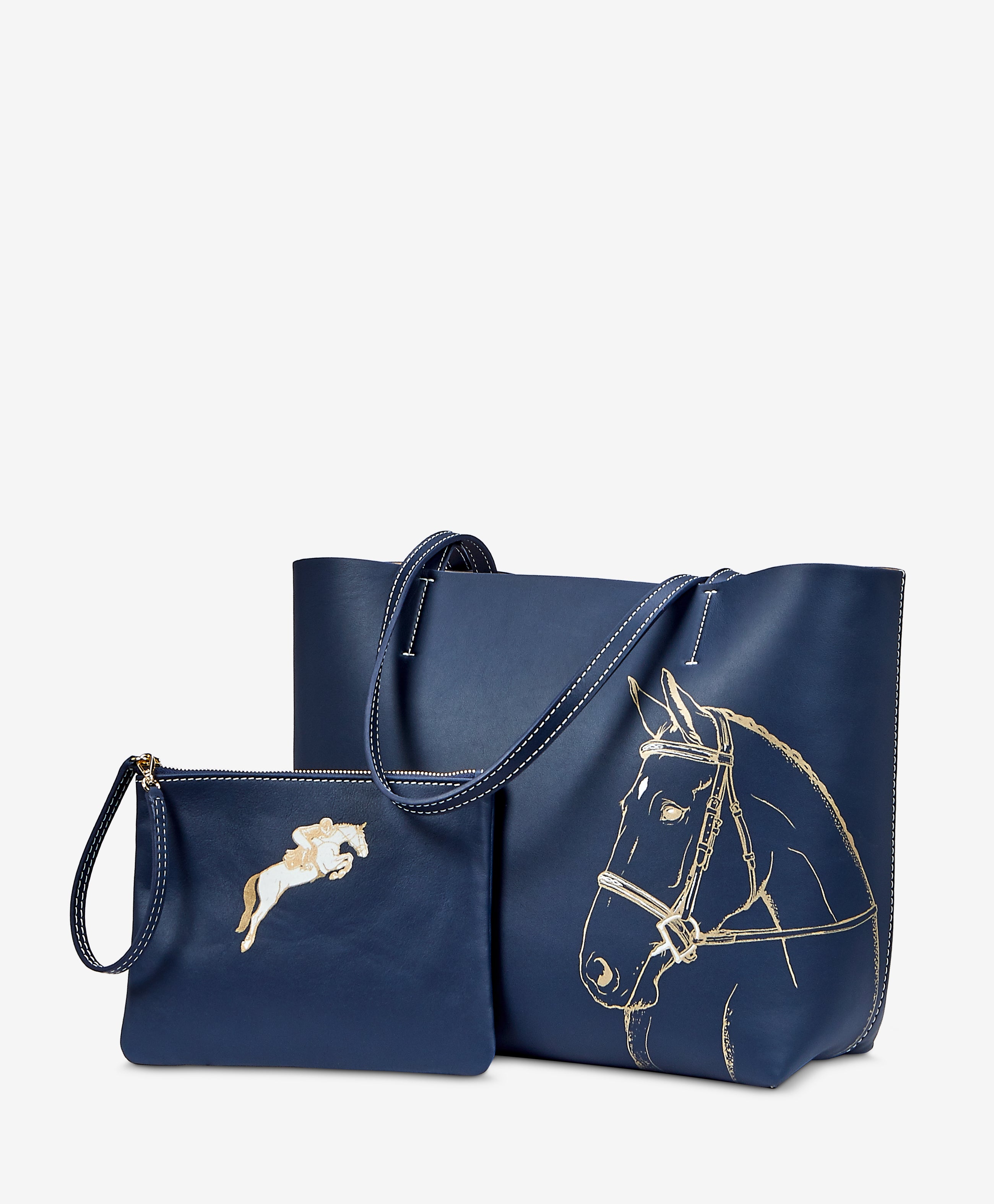 Hunter Horse Tote with Matching Wristlet