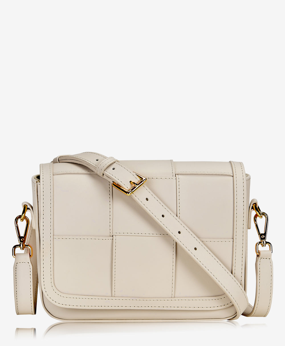 Ivory Leather Crossbody Bag
