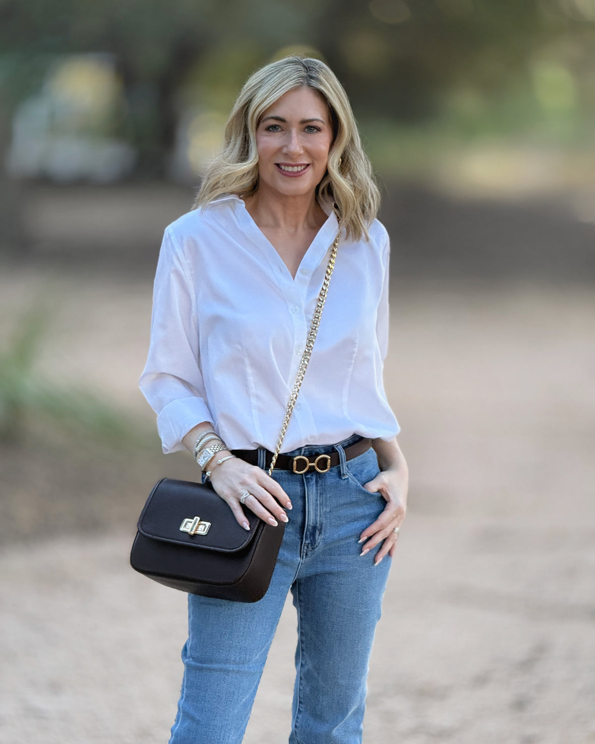 Riley Shoulder Bag | Black Full Grain Calfskin Leather