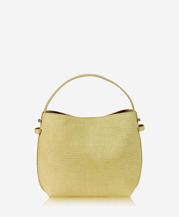 The Bucket Handbag in Blue Croc main image 1