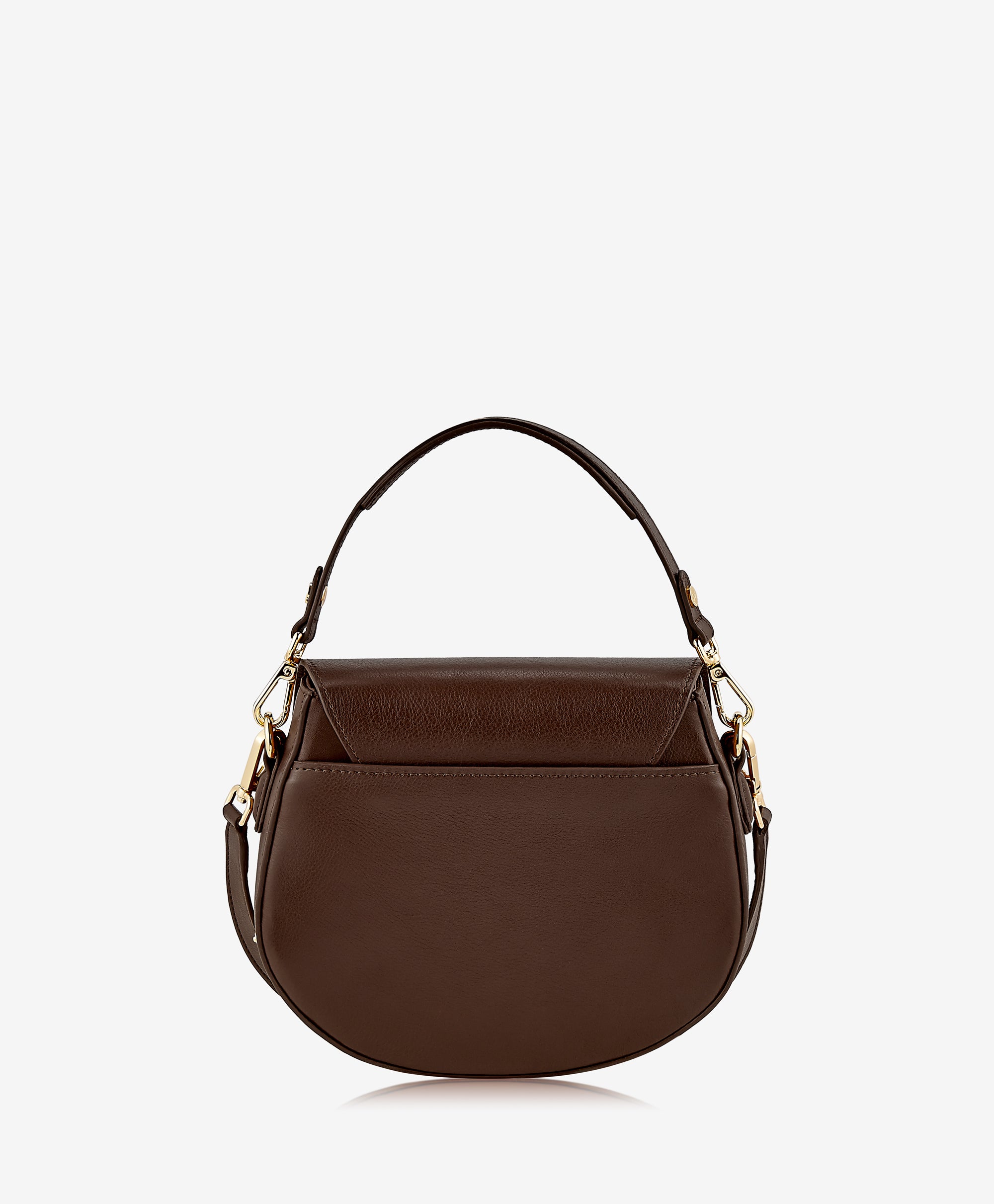 Sophia Saddle Bag | Chocolate Brown European Calfskin Leather