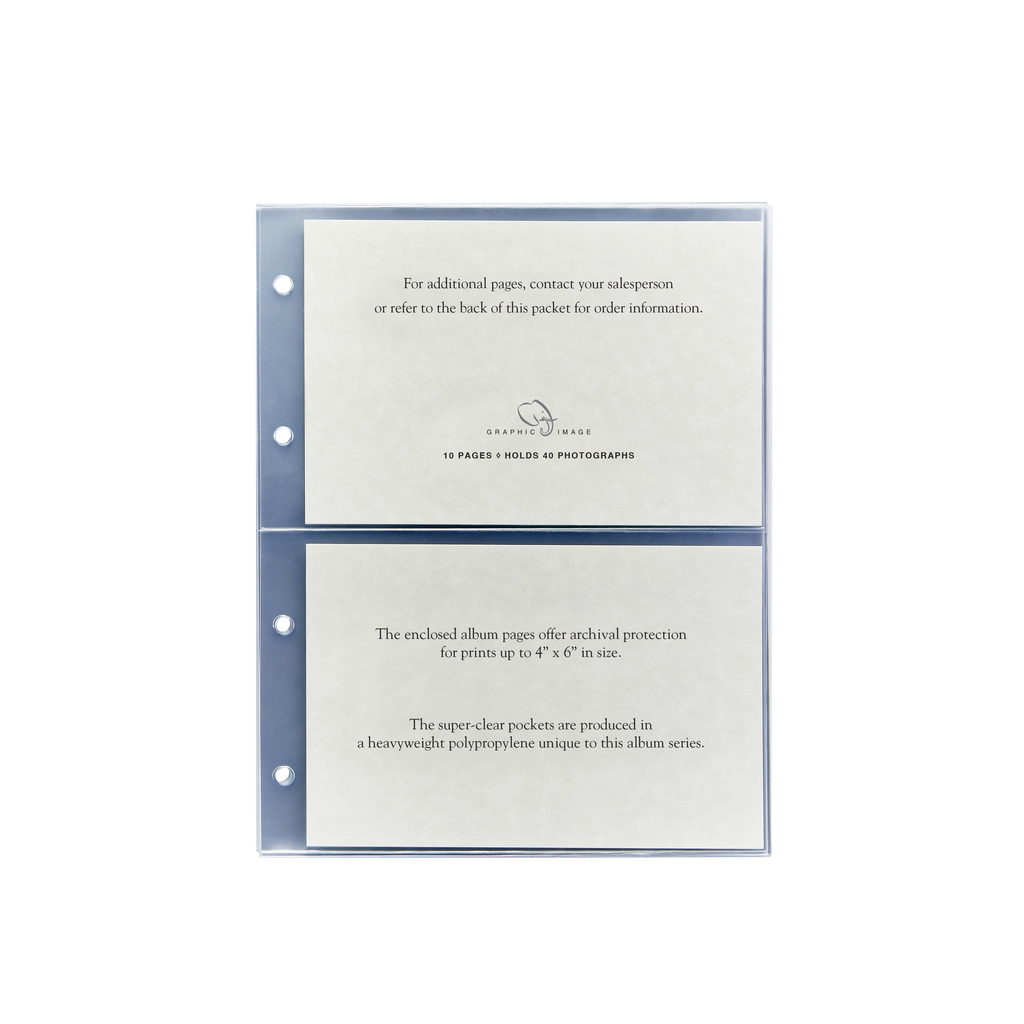 Medium 3-Ring Clear Pocket Album Refill