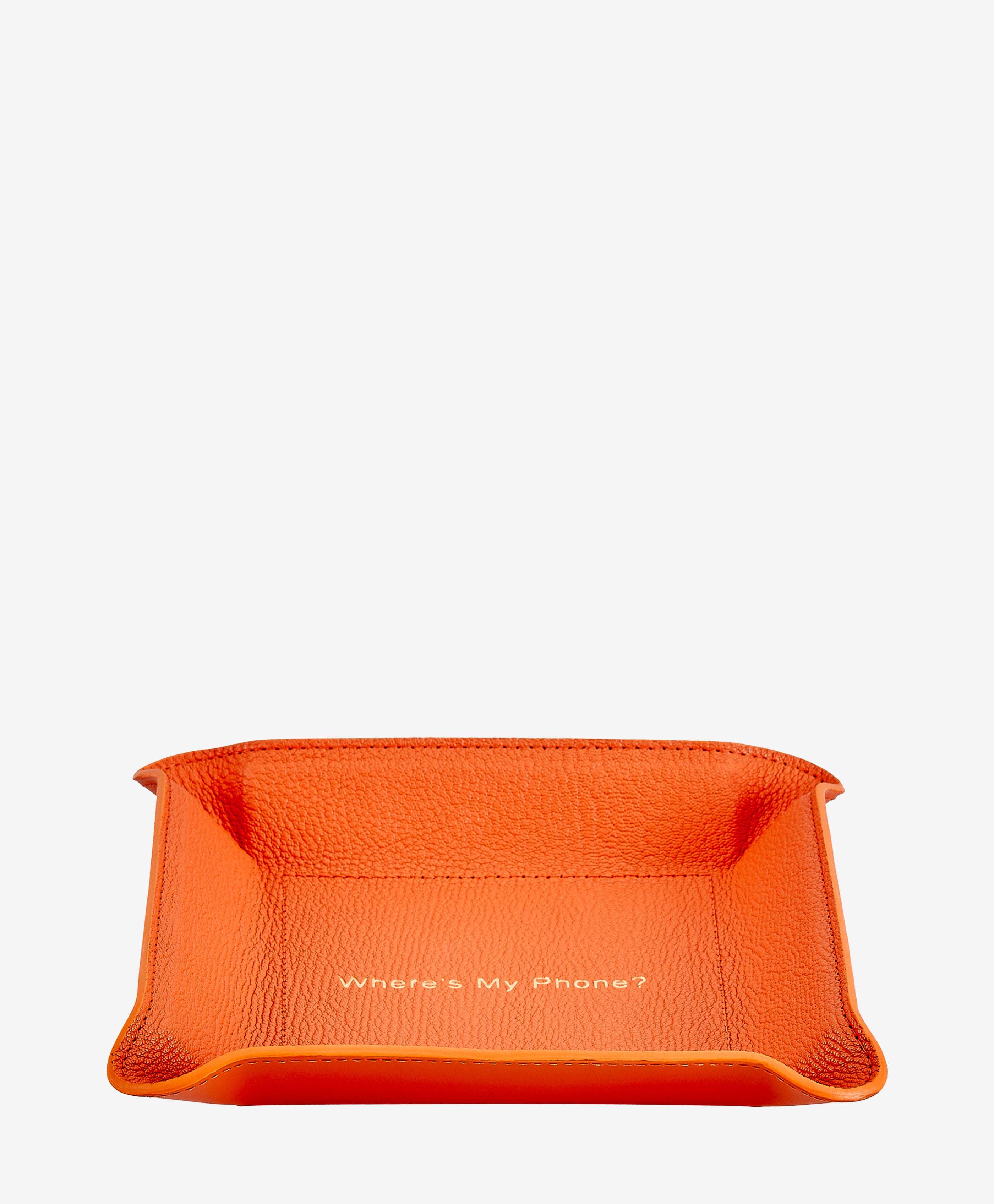 "Where's My Phone" Leather Valet Tray