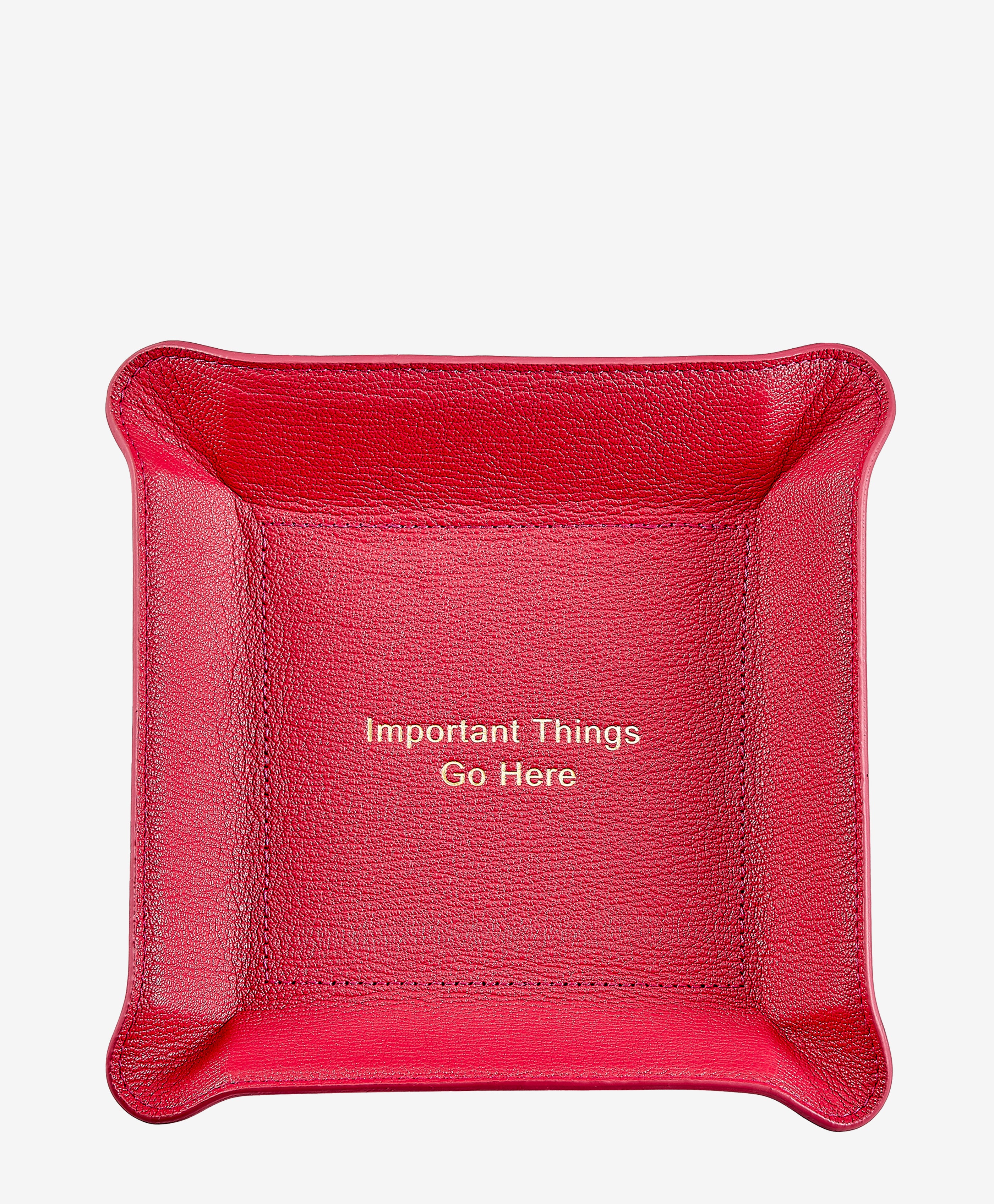 "Important Things" Leather Valet Tray
