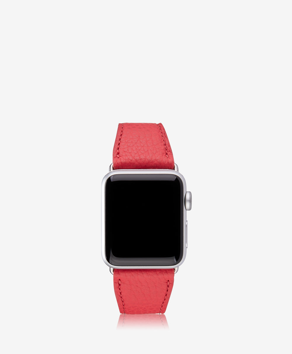 38mm Apple Watch Band | Poppy Pebble Grain Leather – GiGi New York