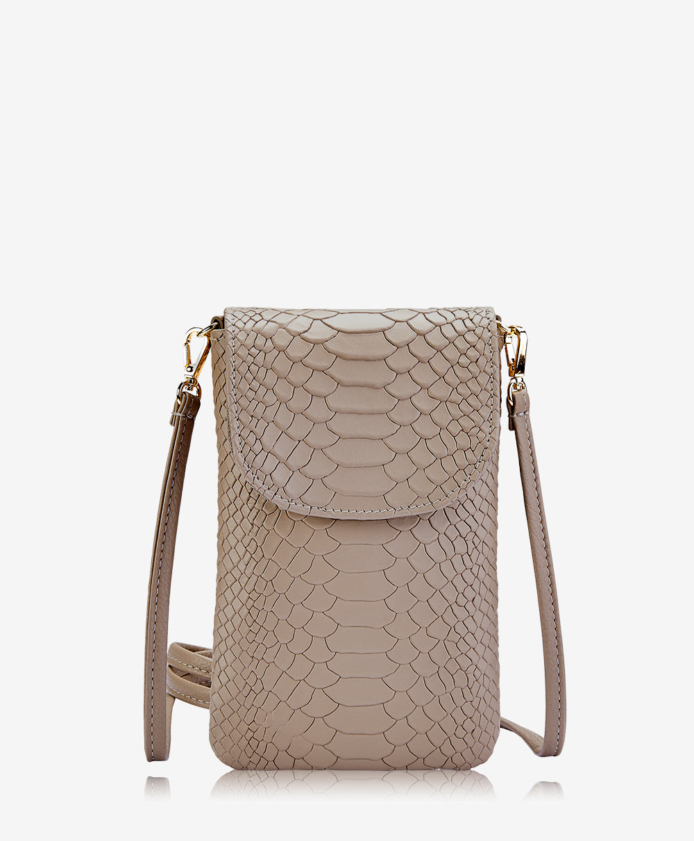 GiGi New York Women's Madison Embossed Python Crossbody