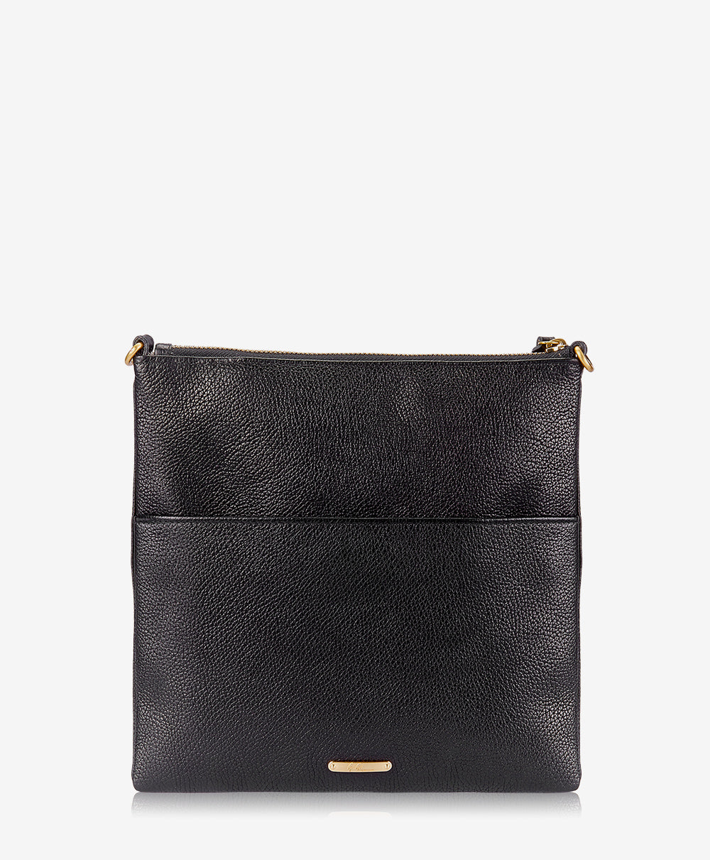 Kit Messenger Bag | Black Pebble Grain Leather