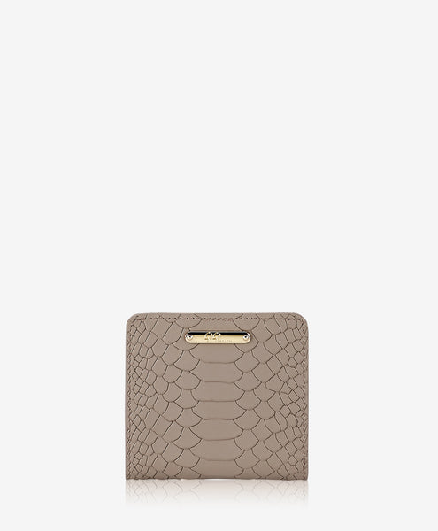 Mini Foldover Wallet | Stone Embossed Python Leather