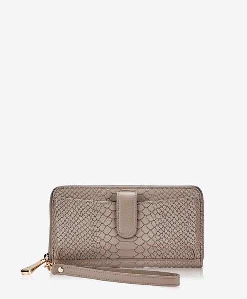 City Phone Wallet | Stone Embossed Python Leather